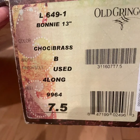 New in Box Old Gringo Bonnie 13” Boots size 7.5 - Picture 13 of 13